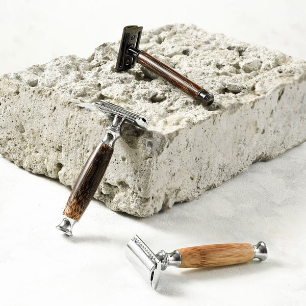 Bamboo Safety Razor | Reusable Bamboo Razor - Leaf & Stone