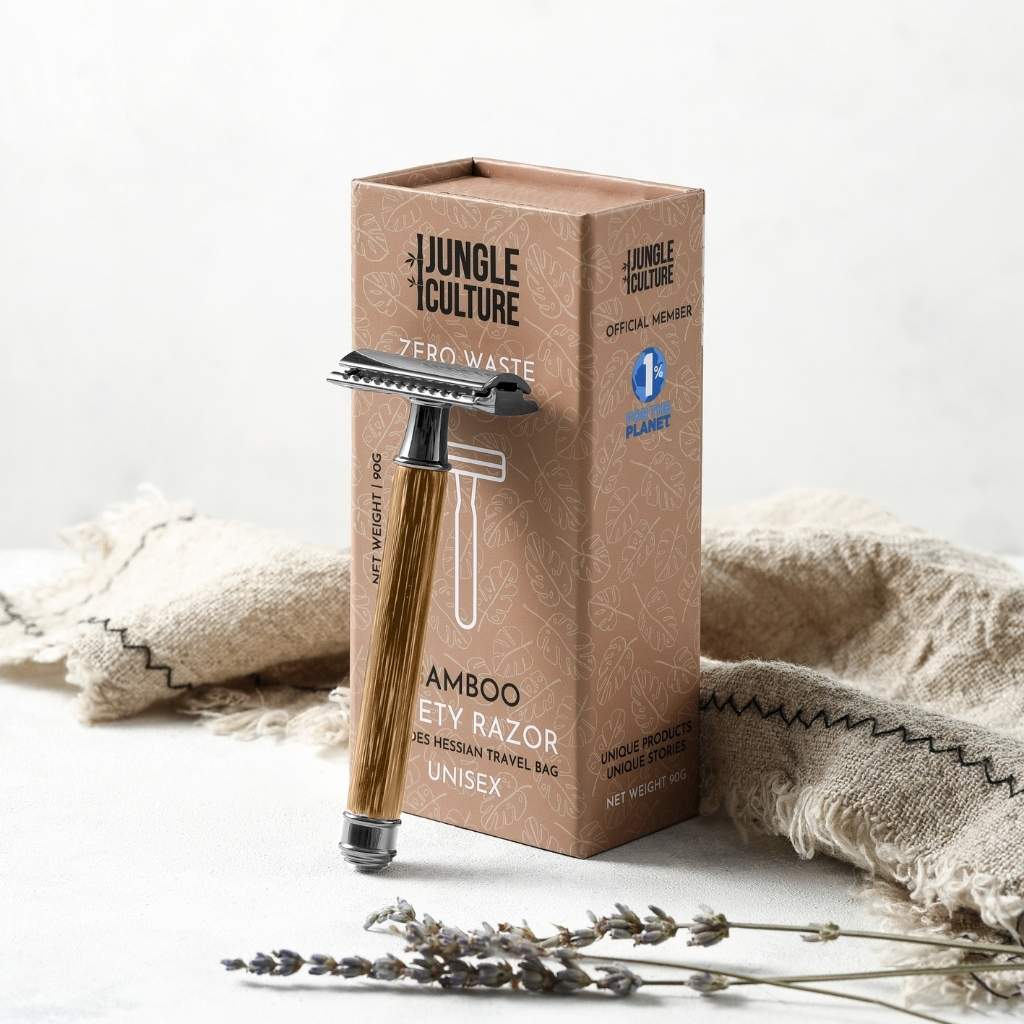 Bamboo Safety Razor | Reusable Bamboo Razor - Leaf & Stone