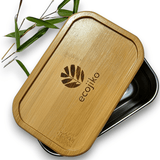 Bamboo & Stainless Steel Lunch Box | Reusable Sustainable Lunch Box - Leaf & Stone