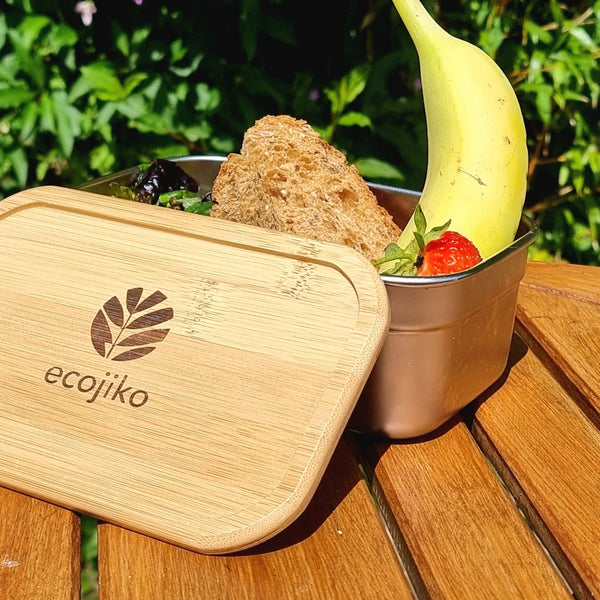 Bamboo & Stainless Steel Lunch Box | Reusable Sustainable Lunch Box - Leaf & Stone