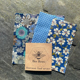 Blue Sunflower - Eco Friendly Beeswax Wrap - Leaf & Stone