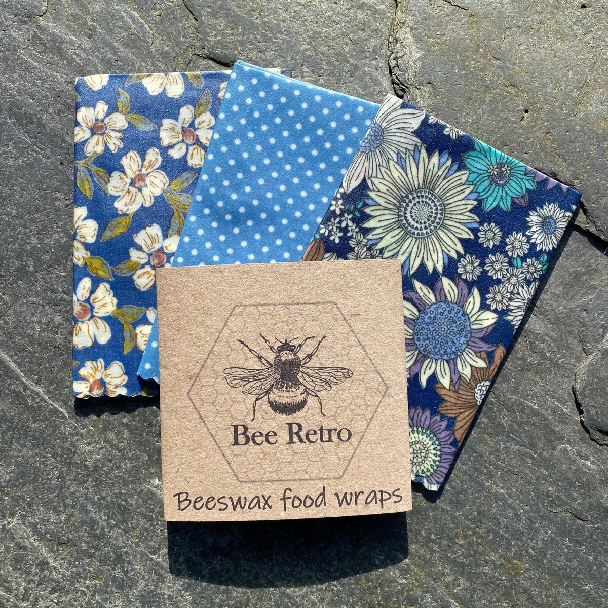 Blue Sunflower - Eco Friendly Beeswax Wrap - Leaf & Stone