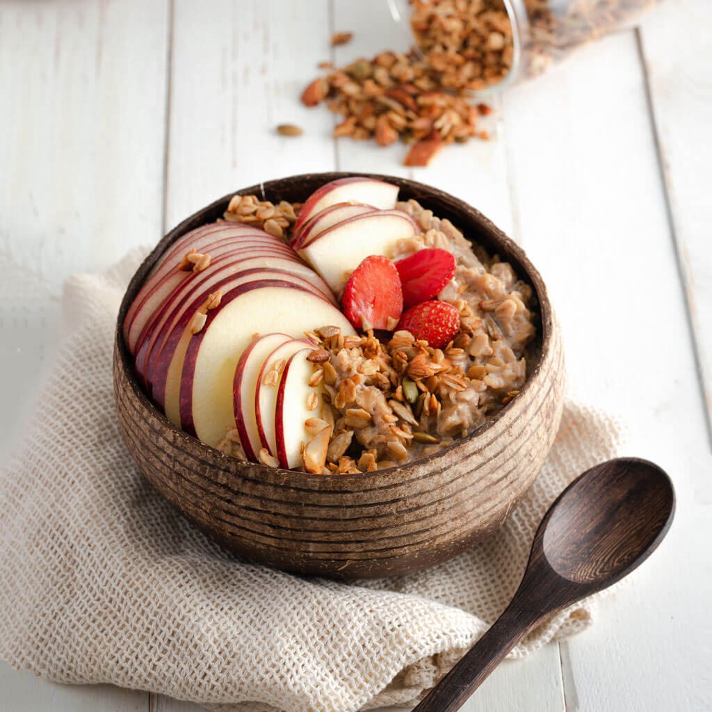 Eco - friendly Coconut Bowls & Spoons Set of 2 - Leaf & Stone