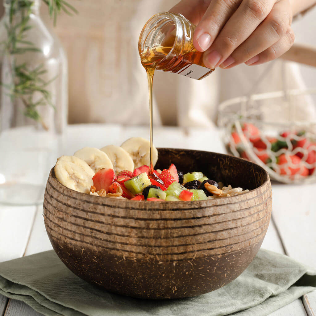 Eco - friendly Coconut Bowls & Spoons Set of 2 - Leaf & Stone