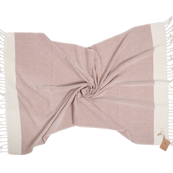 Hammam Towel | Sauna Towel | Beach Towel | Ecuador | Rosé | 170x95 cm - Leaf & Stone