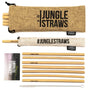 Jungle Straws: Reusable Bamboo Drinking Straws with Natural Hessian Carry Case (Set of 12) - Leaf & Stone